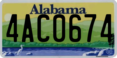AL license plate 4AC0674