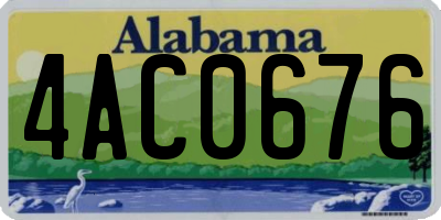 AL license plate 4AC0676