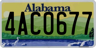 AL license plate 4AC0677