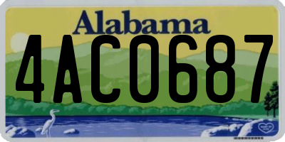 AL license plate 4AC0687