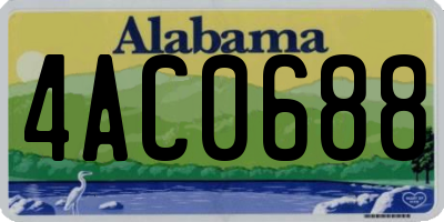 AL license plate 4AC0688