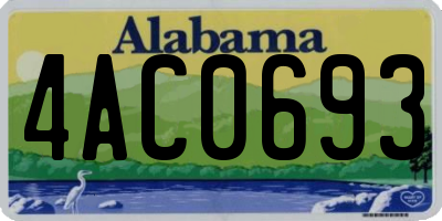 AL license plate 4AC0693