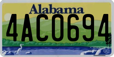 AL license plate 4AC0694