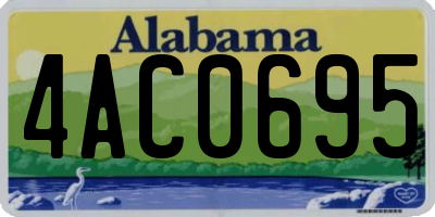 AL license plate 4AC0695