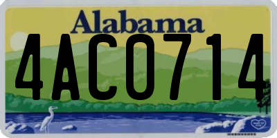 AL license plate 4AC0714