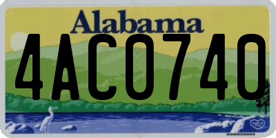 AL license plate 4AC0740
