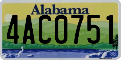 AL license plate 4AC0751