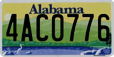 AL license plate 4AC0776