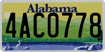 AL license plate 4AC0778
