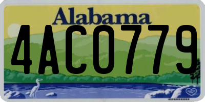 AL license plate 4AC0779