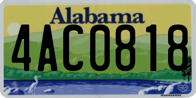 AL license plate 4AC0818