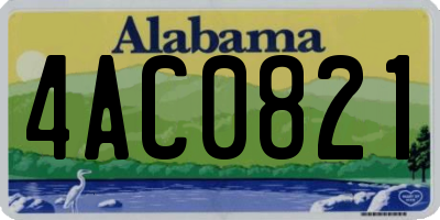 AL license plate 4AC0821