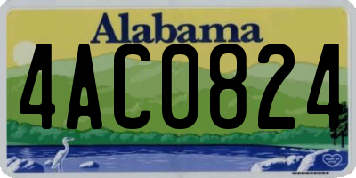 AL license plate 4AC0824