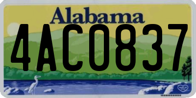 AL license plate 4AC0837