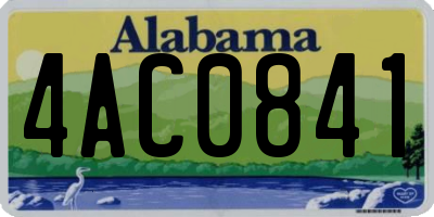 AL license plate 4AC0841