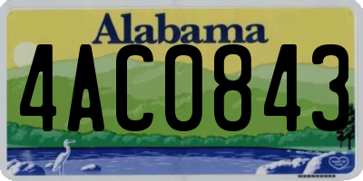 AL license plate 4AC0843