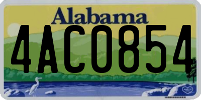 AL license plate 4AC0854