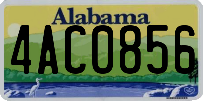 AL license plate 4AC0856