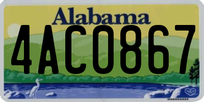 AL license plate 4AC0867