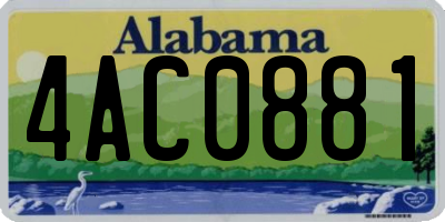 AL license plate 4AC0881