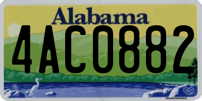 AL license plate 4AC0882
