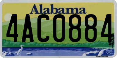 AL license plate 4AC0884