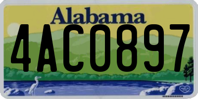 AL license plate 4AC0897