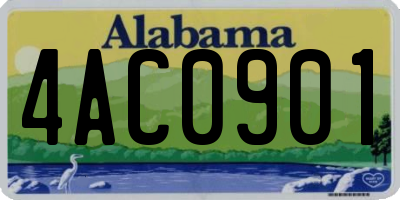 AL license plate 4AC0901