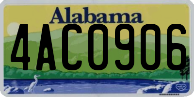 AL license plate 4AC0906