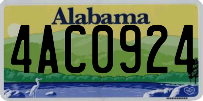 AL license plate 4AC0924