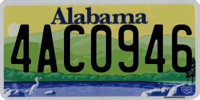 AL license plate 4AC0946