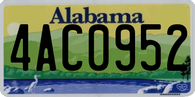 AL license plate 4AC0952