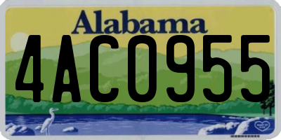 AL license plate 4AC0955
