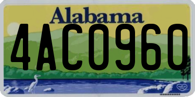 AL license plate 4AC0960