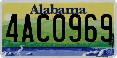 AL license plate 4AC0969