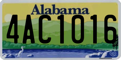 AL license plate 4AC1016