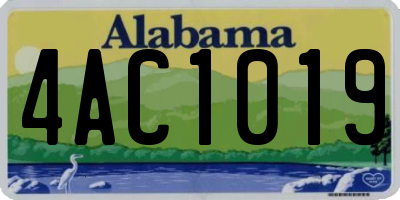 AL license plate 4AC1019