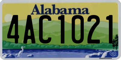 AL license plate 4AC1021