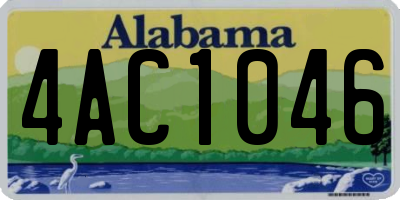 AL license plate 4AC1046