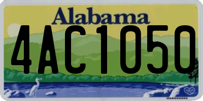 AL license plate 4AC1050