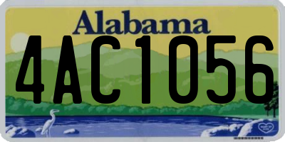 AL license plate 4AC1056