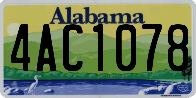 AL license plate 4AC1078