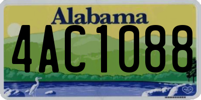 AL license plate 4AC1088