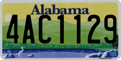 AL license plate 4AC1129