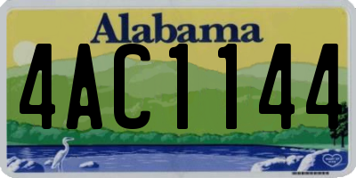 AL license plate 4AC1144