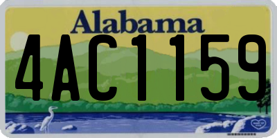 AL license plate 4AC1159