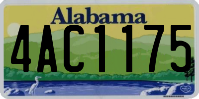 AL license plate 4AC1175