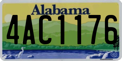 AL license plate 4AC1176