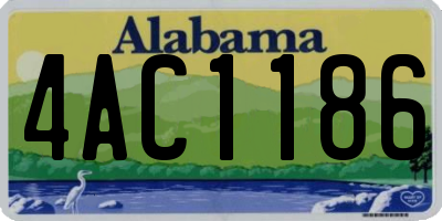 AL license plate 4AC1186
