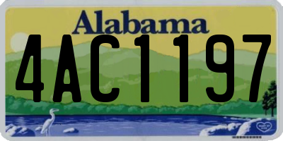 AL license plate 4AC1197